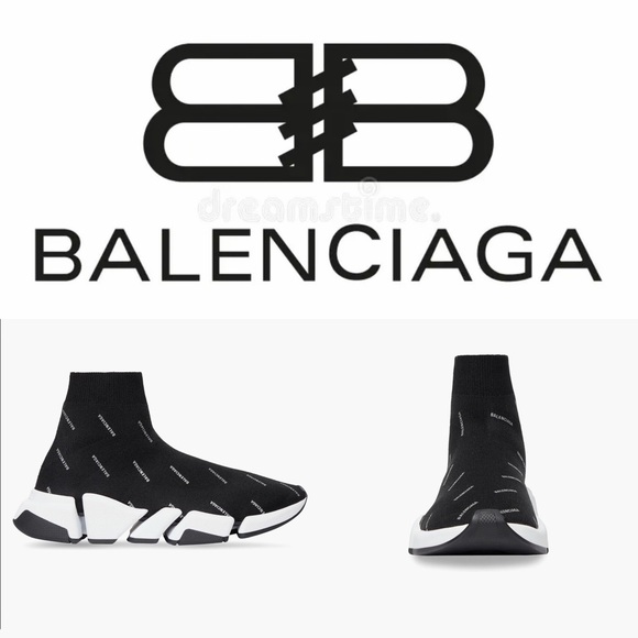 Balenciaga Other - Balenciaga Black and White Sock Sneakers